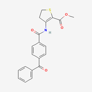 molecular formula C20H17NO4S B2474257 Methyl 3-(4-benzoylbenzamido)-4,5-dihydrothiophene-2-carboxylate CAS No. 389065-38-7