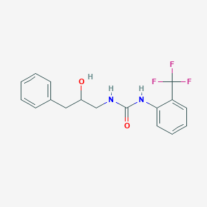 molecular formula C17H17F3N2O2 B2474260 1-(2-Hydroxy-3-phenylpropyl)-3-(2-(trifluoromethyl)phenyl)urea CAS No. 1351584-68-3