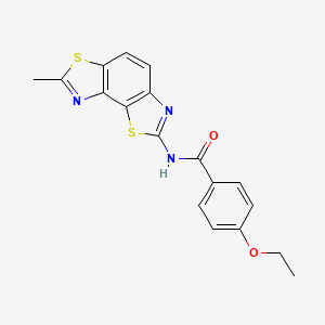 molecular formula C18H15N3O2S2 B2474263 4-ethoxy-N-(7-methyl-[1,3]thiazolo[5,4-e][1,3]benzothiazol-2-yl)benzamide CAS No. 394227-64-6