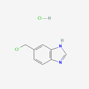 molecular formula C8H8Cl2N2 B2474272 5-(Chloromethyl)-1H-benzo[d]imidazole hydrochloride CAS No. 68740-48-7