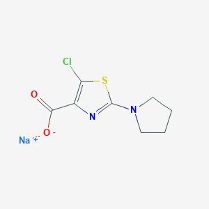 Sodium;5-chloro-2-pyrrolidin-1-yl-1,3-thiazole-4-carboxylate