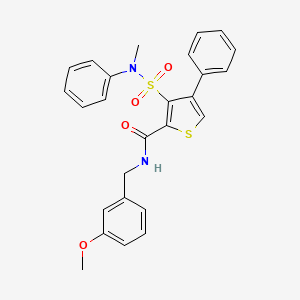 N-(3-methoxybenzyl)-3-[methyl(phenyl)sulfamoyl]-4-phenylthiophene-2-carboxamide
