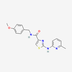 molecular formula C18H18N4O2S B2474298 N-(4-甲氧基苄基)-2-((6-甲基吡啶-2-基)氨基)噻唑-4-甲酰胺 CAS No. 1286698-50-7