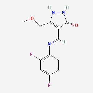 4-[(2,4-difluoroanilino)methylene]-5-(methoxymethyl)-2,4-dihydro-3H-pyrazol-3-one