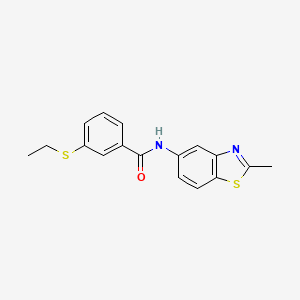 molecular formula C17H16N2OS2 B2474318 3-(ethylthio)-N-(2-methylbenzo[d]thiazol-5-yl)benzamide CAS No. 898459-25-1