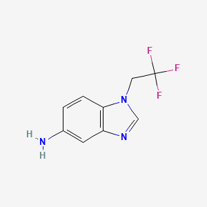 molecular formula C9H8F3N3 B2474324 1-(2,2,2-Trifluoroethyl)benzimidazol-5-amine CAS No. 1250199-46-2