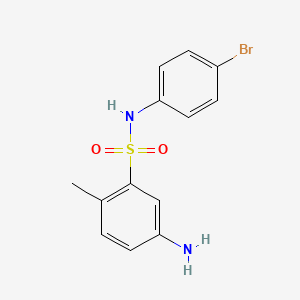 molecular formula C13H13BrN2O2S B2474328 5-氨基-N-(4-溴苯基)-2-甲基苯-1-磺酰胺 CAS No. 114500-28-6