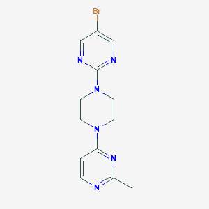 molecular formula C13H15BrN6 B2474336 4-[4-(5-Bromopyrimidin-2-yl)piperazin-1-yl]-2-methylpyrimidine CAS No. 2415456-38-9