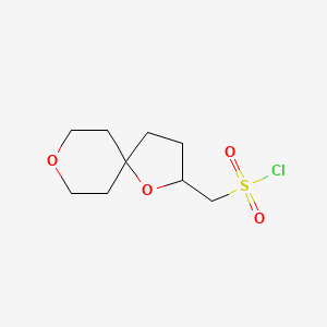molecular formula C9H15ClO4S B2474339 1,8-Dioxaspiro[4.5]decan-2-ylmethanesulfonyl chloride CAS No. 2166999-86-4