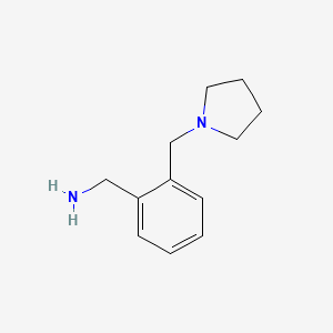molecular formula C12H18N2 B2474341 2-Pyrrolidin-1-ylmethyl-benzylamine CAS No. 91271-77-1