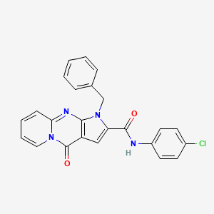 molecular formula C24H17ClN4O2 B2474343 1-benzyl-N-(4-chlorophenyl)-4-oxo-1,4-dihydropyrido[1,2-a]pyrrolo[2,3-d]pyrimidine-2-carboxamide CAS No. 900292-16-2