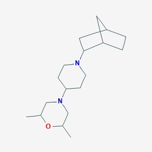 molecular formula C18H32N2O B247436 4-(1-Bicyclo[2.2.1]hept-2-yl-4-piperidinyl)-2,6-dimethylmorpholine 
