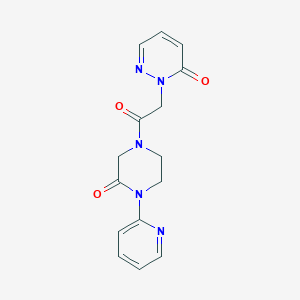 molecular formula C15H15N5O3 B2474360 2-(2-氧代-2-(3-氧代-4-(吡啶-2-基)哌嗪-1-基)乙基)哒嗪-3(2H)-酮 CAS No. 2320574-58-9