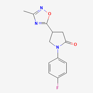 1-(4-Fluorophenyl)-4-(3-methyl-1,2,4-oxadiazol-5-yl)pyrrolidin-2-one