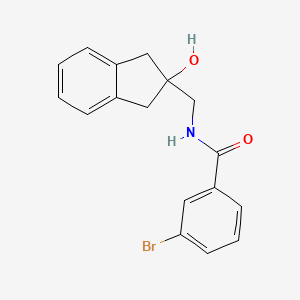 molecular formula C17H16BrNO2 B2474362 3-溴-N-((2-羟基-2,3-二氢-1H-茚-2-基)甲基)苯甲酰胺 CAS No. 2034407-32-2