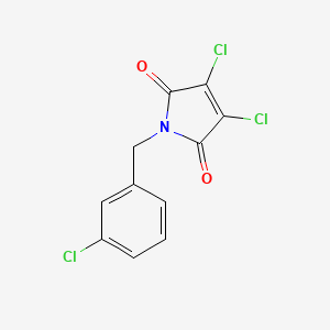 3,4-dichloro-1-[(3-chlorophenyl)methyl]-2,5-dihydro-1H-pyrrole-2,5-dione
