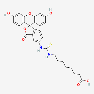 molecular formula C29H28N2O7S B2474368 8-(3-(3',6'-二羟基-3-氧代-3h-螺[异苯并呋喃-1,9'-氧杂蒽]-5-基)硫脲基)辛酸 CAS No. 171263-01-7