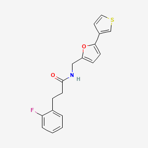 molecular formula C18H16FNO2S B2474369 3-(2-Fluorphenyl)-N-{[5-(Thiophen-3-yl)furan-2-yl]methyl}propanamid CAS No. 2097890-11-2