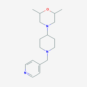 molecular formula C17H27N3O B247437 2,6-Dimethyl-4-[1-(pyridin-4-ylmethyl)piperidin-4-yl]morpholine 