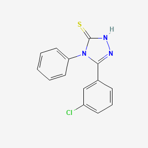 molecular formula C14H10ClN3S B2474376 5-(3-chlorophenyl)-4-phenyl-4H-1,2,4-triazole-3-thiol CAS No. 93717-11-4