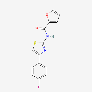 molecular formula C14H9FN2O2S B2474381 N-[4-(4-fluorophenyl)-1,3-thiazol-2-yl]furan-2-carboxamide CAS No. 325977-09-1