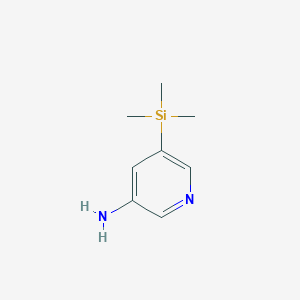molecular formula C8H14N2Si B2474392 5-Trimethylsilylpyridin-3-amine CAS No. 2377034-96-1