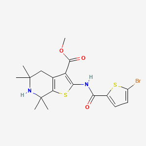 Methyl 2-(5-bromothiophene-2-carboxamido)-5,5,7,7-tetramethyl-4,5,6,7-tetrahydrothieno[2,3-c]pyridine-3-carboxylate