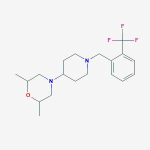 molecular formula C19H27F3N2O B247440 2,6-Dimethyl-4-{1-[2-(trifluoromethyl)benzyl]-4-piperidinyl}morpholine 