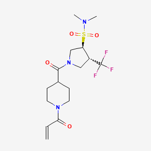(3S,4S)-N,N-Dimethyl-1-(1-prop-2-enoylpiperidine-4-carbonyl)-4-(trifluoromethyl)pyrrolidine-3-sulfonamide