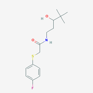 2-((4-fluorophenyl)thio)-N-(3-hydroxy-4,4-dimethylpentyl)acetamide