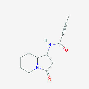 N-(3-Oxo-2,5,6,7,8,8a-hexahydro-1H-indolizin-1-yl)but-2-ynamide
