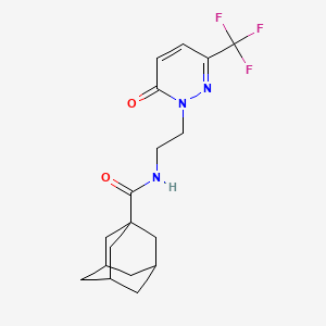 N-[2-[6-Oxo-3-(trifluoromethyl)pyridazin-1-yl]ethyl]adamantane-1-carboxamide