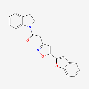 2-(5-(Benzofuran-2-yl)isoxazol-3-yl)-1-(indolin-1-yl)ethanone