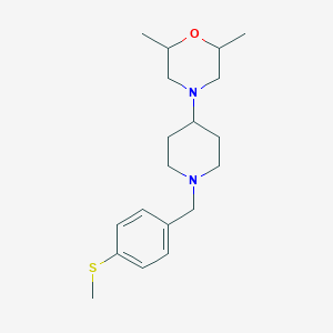 molecular formula C19H30N2OS B247442 2,6-Dimethyl-4-{1-[4-(methylthio)benzyl]piperidin-4-yl}morpholine 