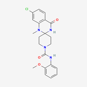 7'-chloro-N-(2-methoxyphenyl)-1'-methyl-4'-oxo-3',4'-dihydro-1'H-spiro[piperidine-4,2'-quinazoline]-1-carboxamide