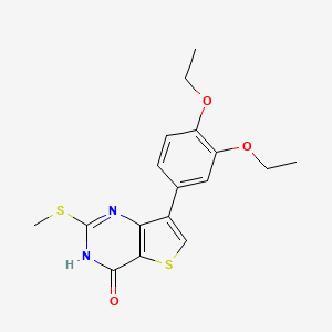 7-(3,4-diethoxyphenyl)-2-(methylsulfanyl)thieno[3,2-d]pyrimidin-4(3H)-one