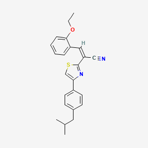 (Z)-3-(2-ethoxyphenyl)-2-(4-(4-isobutylphenyl)thiazol-2-yl)acrylonitrile
