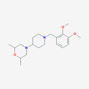 molecular formula C20H32N2O3 B247443 4-[1-(2,3-Dimethoxybenzyl)-4-piperidinyl]-2,6-dimethylmorpholine 