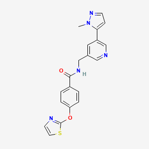 N-((5-(1-methyl-1H-pyrazol-5-yl)pyridin-3-yl)methyl)-4-(thiazol-2-yloxy)benzamide