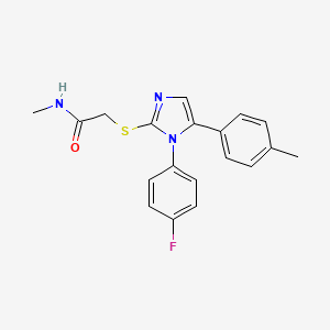 2-((1-(4-fluorophenyl)-5-(p-tolyl)-1H-imidazol-2-yl)thio)-N-methylacetamide