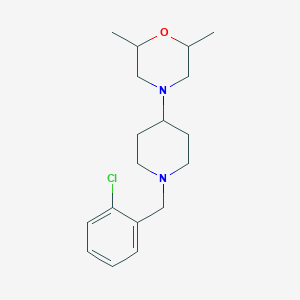 molecular formula C18H27ClN2O B247444 4-[1-(2-Chlorobenzyl)-4-piperidinyl]-2,6-dimethylmorpholine 