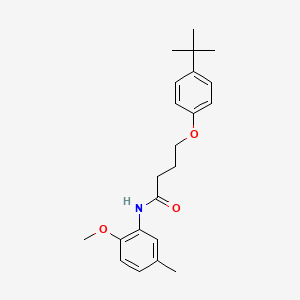 4-(4-tert-butylphenoxy)-N-(2-methoxy-5-methylphenyl)butanamide