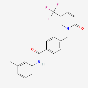 N-(3-methylphenyl)-4-{[2-oxo-5-(trifluoromethyl)-1(2H)-pyridinyl]methyl}benzenecarboxamide