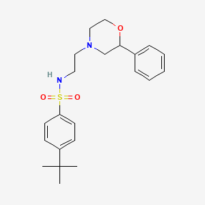 molecular formula C22H30N2O3S B2474466 4-(tert-butyl)-N-(2-(2-phenylmorpholino)ethyl)benzenesulfonamide CAS No. 953917-24-3