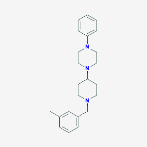 molecular formula C23H31N3 B247447 1-[1-(3-Methylbenzyl)piperidin-4-yl]-4-phenylpiperazine 