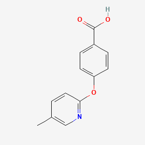 molecular formula C13H11NO3 B2474480 4-((5-Methylpyridin-2-yl)oxy)benzoic acid CAS No. 1282417-15-5