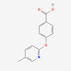 molecular formula C13H11NO3 B2474480 4-[(5-Methylpyridin-2-yl)oxy]benzoic acid CAS No. 1282417-15-5