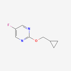 molecular formula C8H9FN2O B2474481 2-(Cyclopropylmethoxy)-5-fluoropyrimidine CAS No. 2199275-48-2
