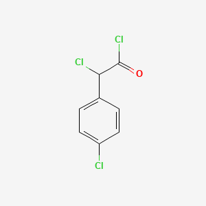 molecular formula C8H5Cl3O B2474483 alpha-Chloro-alpha-(4-chlorophenyl)-acetyl chloride CAS No. 75188-06-6