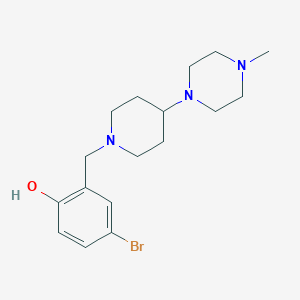 4-Bromo-2-{[4-(4-methyl-1-piperazinyl)-1-piperidinyl]methyl}phenol